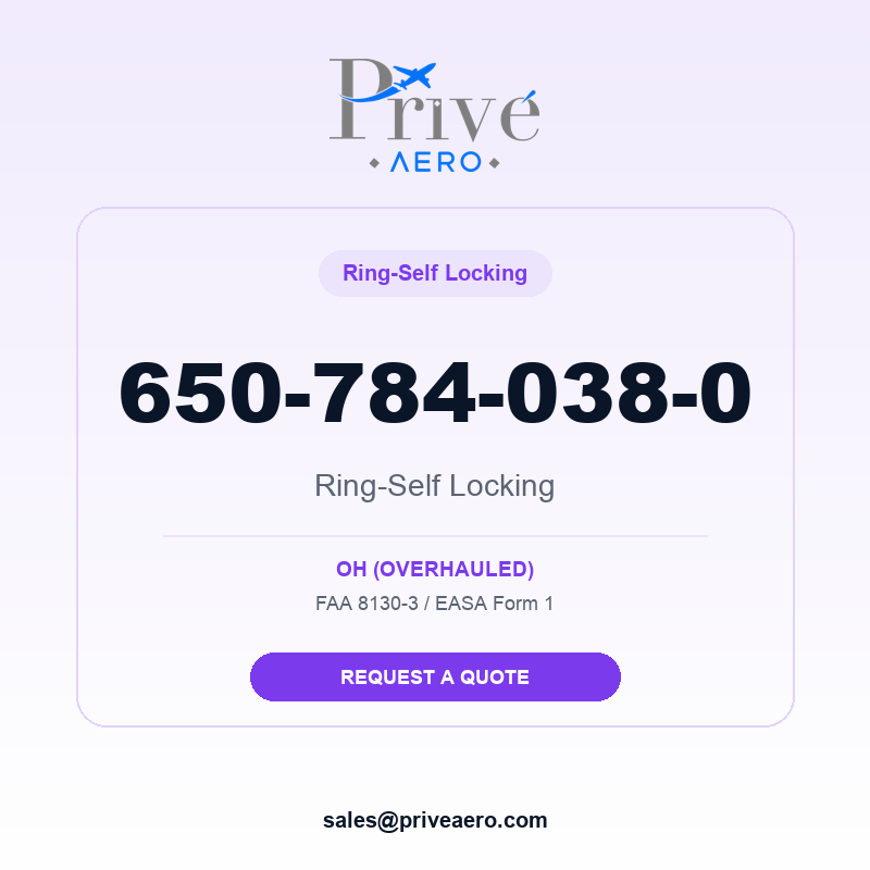 P/N 650-784-038-0 Ring-Self Locking 650-784-038-0 Ring-Self Locking – Privé Aero