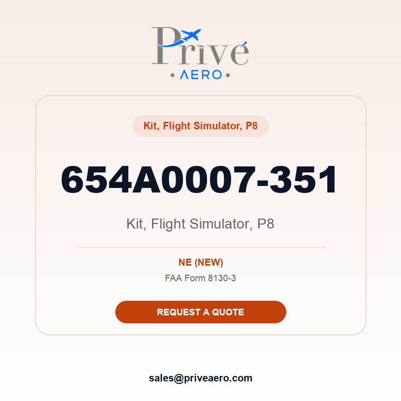 P/N 654A0007-351 Kit, Flight Simulator, P8 654A0007-351 Kit, Flight Simulator, P8 – Privé Aero