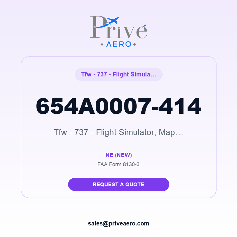 P/N 654A0007-414 Tfw - 737 - Flight Simulator, Map/Chart Light Co 654A0007-414 Tfw - 737 - Flight Simulator, Map/Chart Light Co – Privé Aero