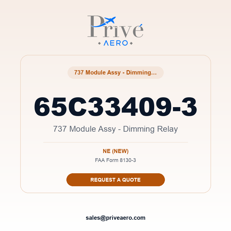 P/N 65C33409-3 737 Module Assy - Dimming Relay 65C33409-3 737 Module Assy - Dimming Relay – Privé Aero