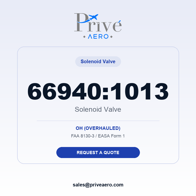 P/N 66940:1013 Solenoid Valve 66940:1013 Solenoid Valve – Privé Aero