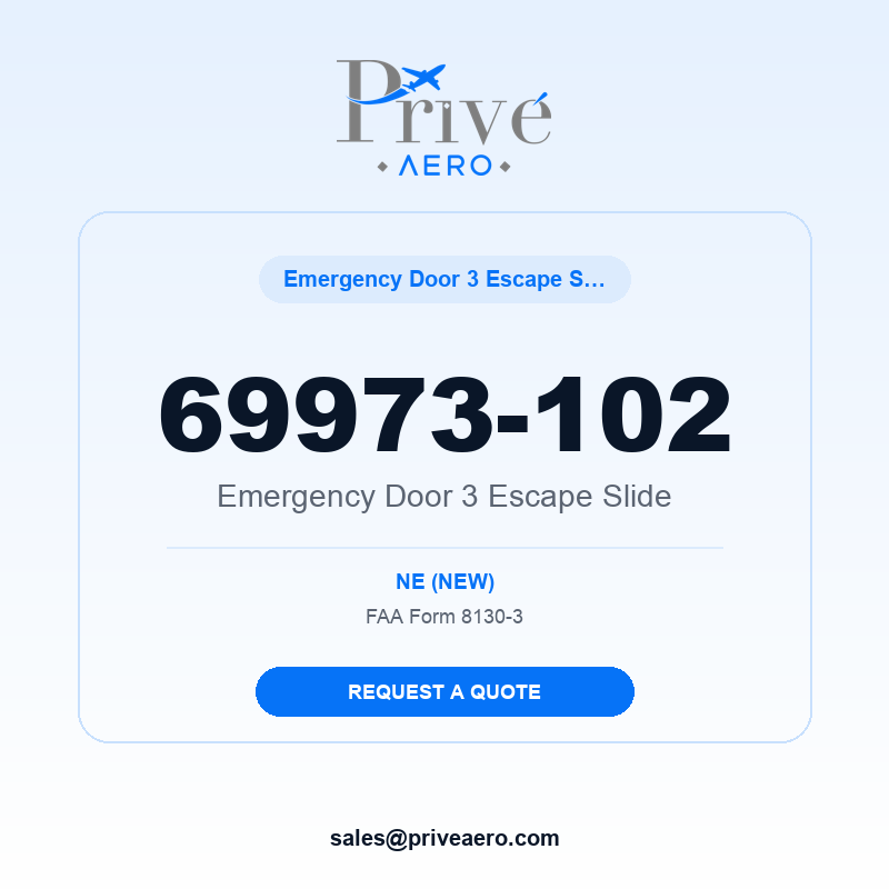 P/N 69973-102 Emergency Door 3 Escape Slide 69973-102 Emergency Door 3 Escape Slide – Privé Aero