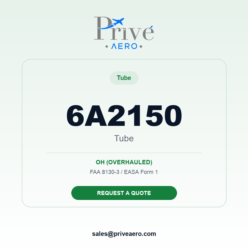 P/N 6A2150 Tube 6A2150 Tube – Privé Aero