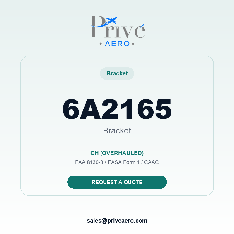 P/N 6A2165 BRACKET 6A2165 BRACKET – Privé Aero