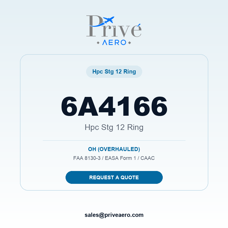 P/N 6A4166 HPC STG 12 RING 6A4166 HPC STG 12 RING – Privé Aero