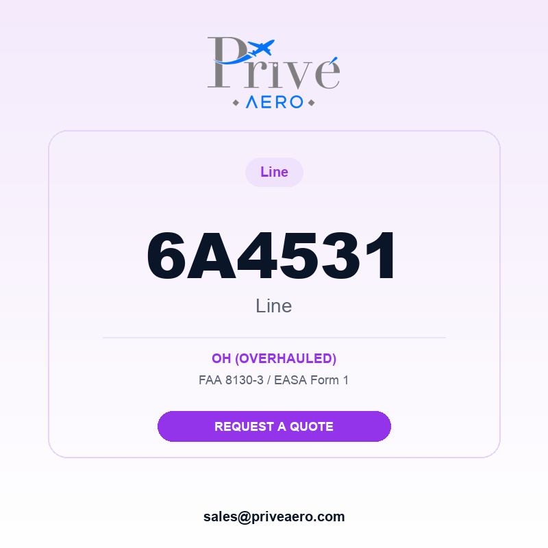 P/N 6A4531 Line 6A4531 Line – Privé Aero