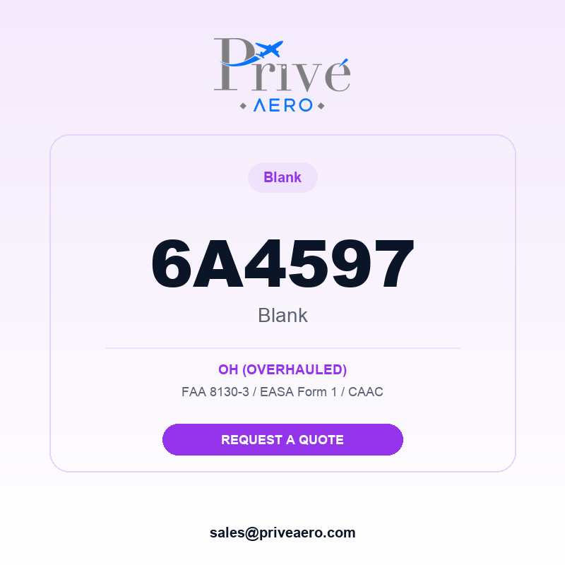P/N 6A4597 BLANK 6A4597 BLANK – Privé Aero