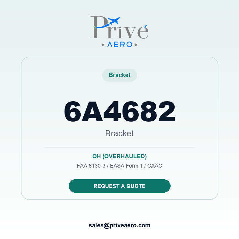 P/N 6A4682 BRACKET 6A4682 BRACKET – Privé Aero