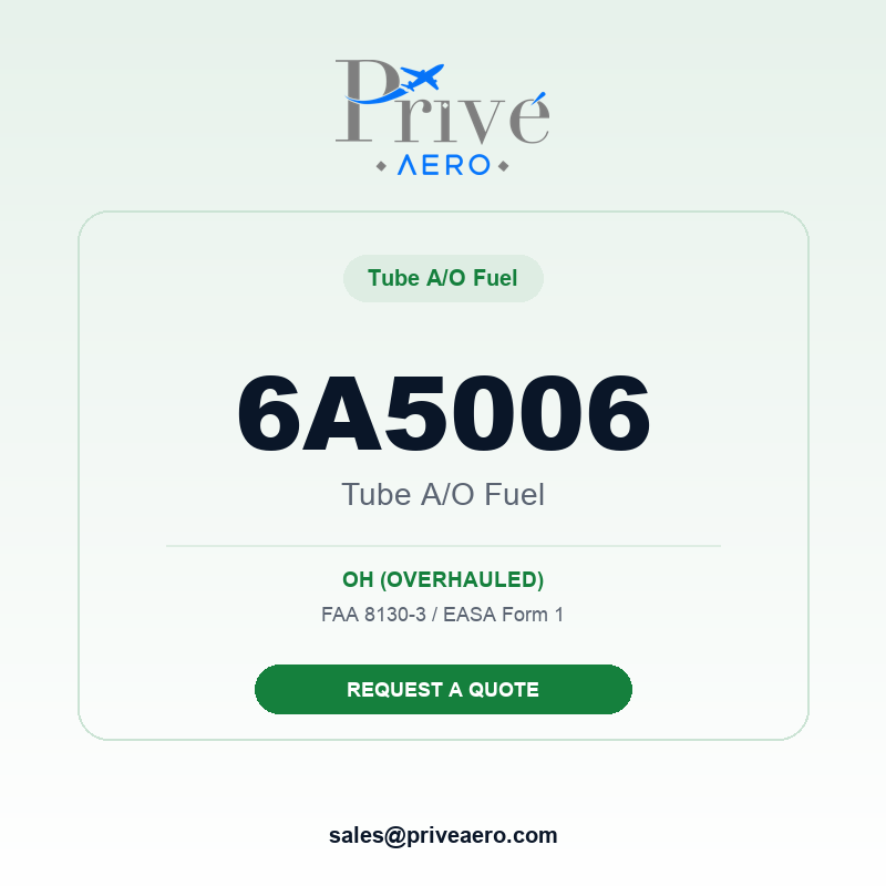 P/N 6A5006 Tube A/O Fuel 6A5006 Tube A/O Fuel – Privé Aero