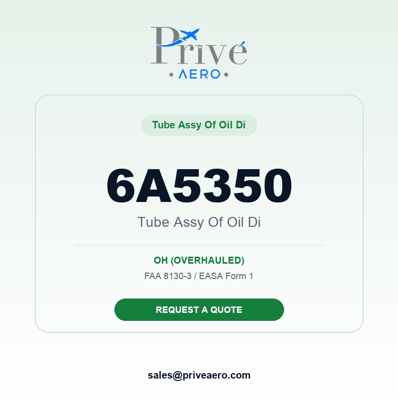 P/N 6A5350 Tube Assy Of Oil Di 6A5350 Tube Assy Of Oil Di – Privé Aero