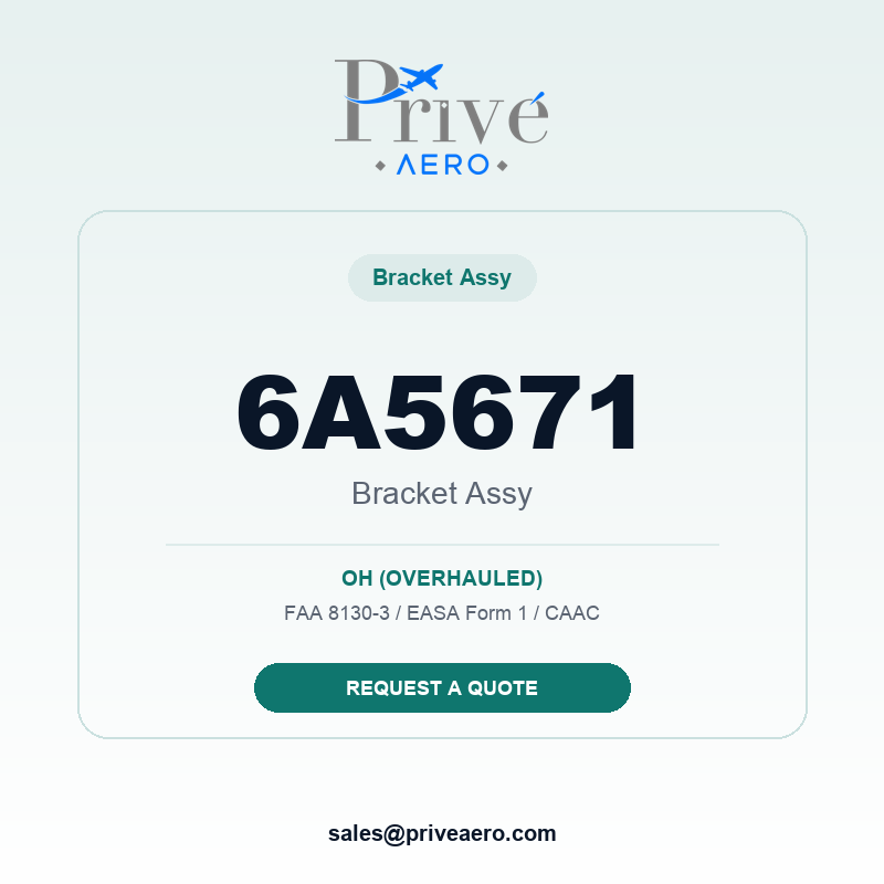 P/N 6A5671 BRACKET ASSY 6A5671 BRACKET ASSY – Privé Aero