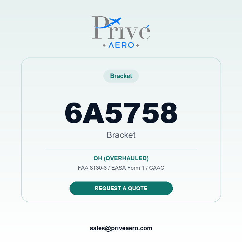 P/N 6A5758 BRACKET 6A5758 BRACKET – Privé Aero