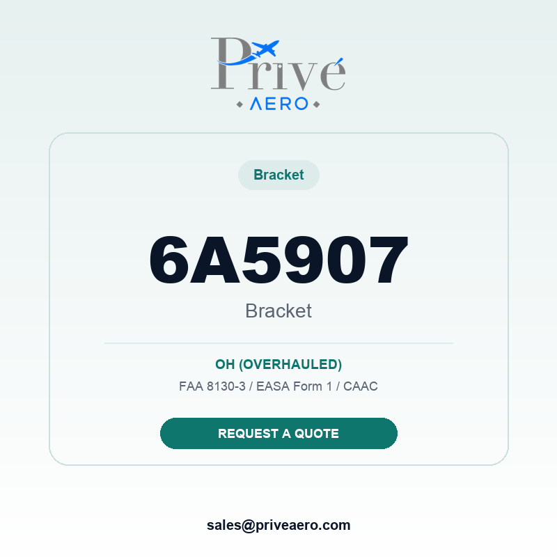 P/N 6A5907 BRACKET 6A5907 BRACKET – Privé Aero