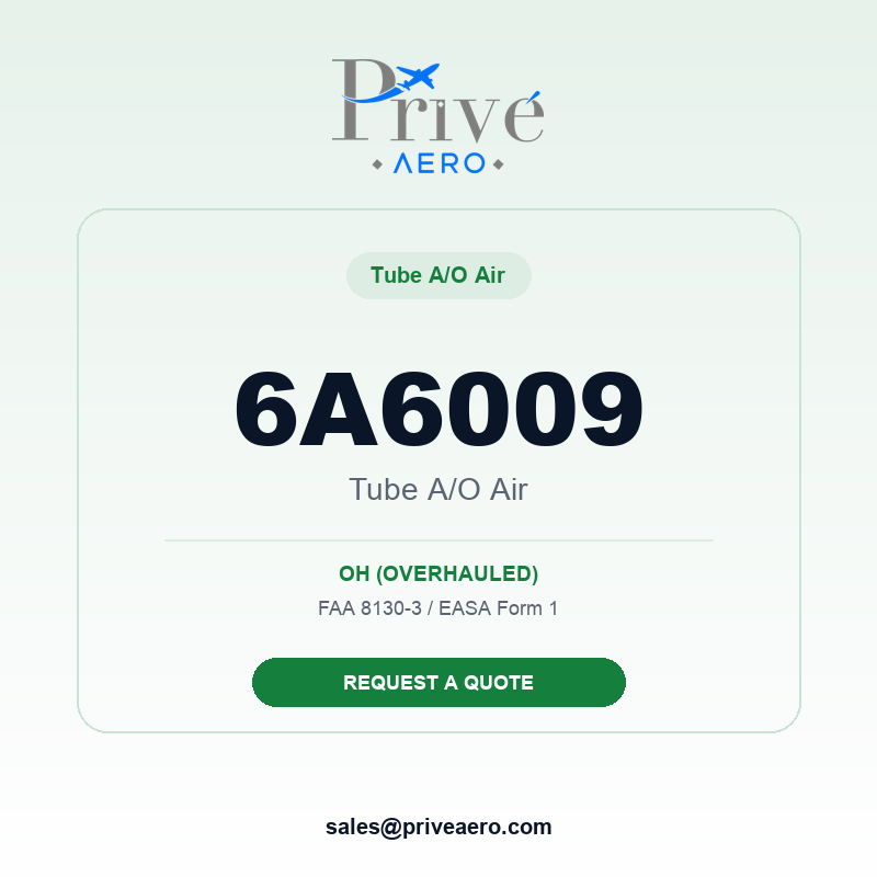 P/N 6A6009 Tube A/O Air 6A6009 Tube A/O Air – Privé Aero
