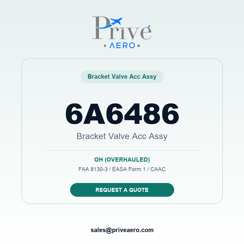 P/N 6A6486 BRACKET VALVE ACC ASSY 6A6486 BRACKET VALVE ACC ASSY – Privé Aero