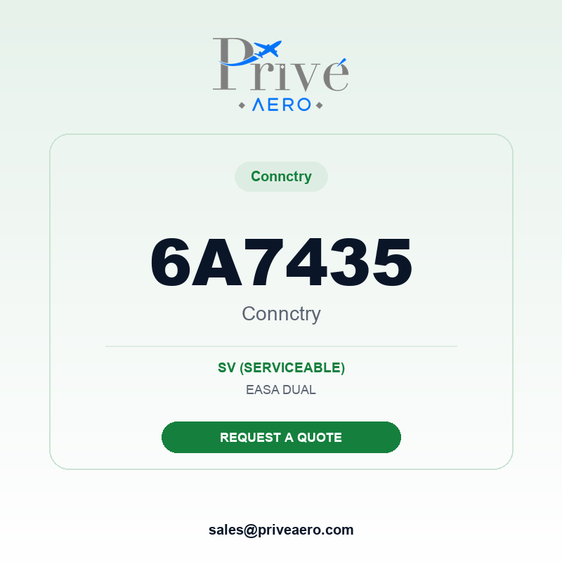 P/N 6A7435 CONNCTRY 6A7435 CONNCTRY – Privé Aero