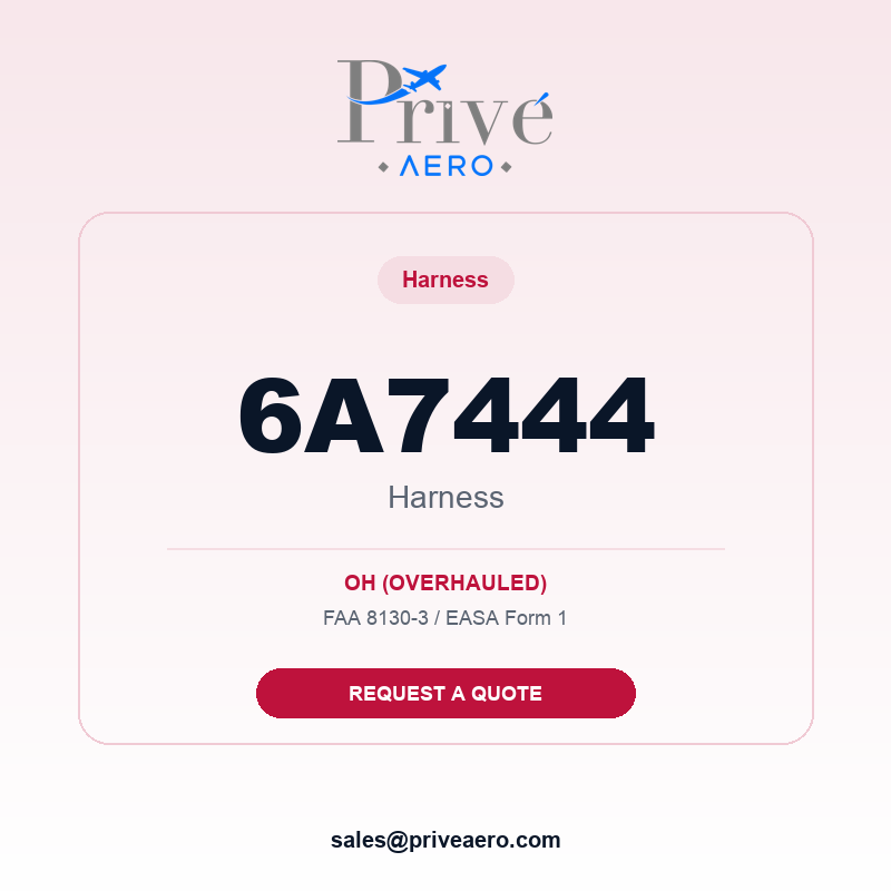 P/N 6A7444 Harness 6A7444 Harness – Privé Aero