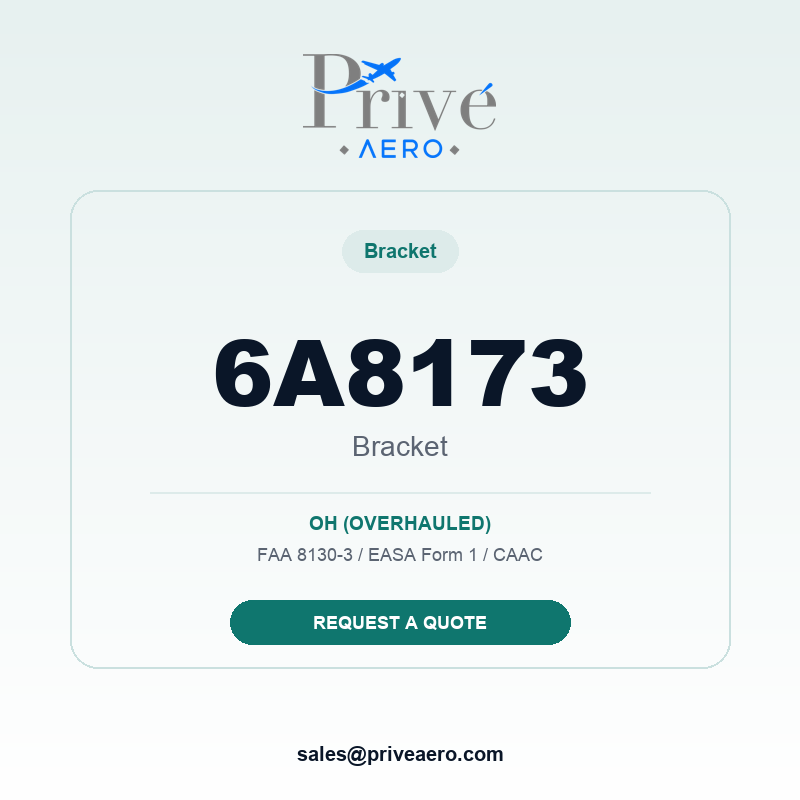 P/N 6A8173 BRACKET 6A8173 BRACKET – Privé Aero