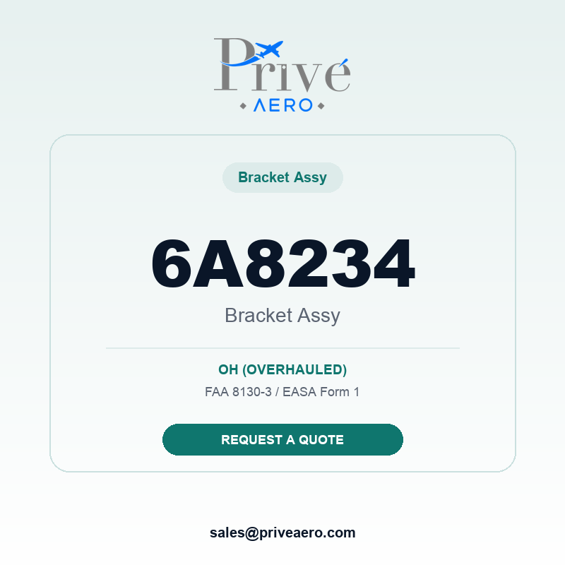 P/N 6A8234 Bracket Assy 6A8234 Bracket Assy – Privé Aero