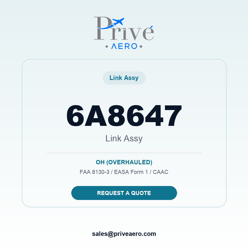 P/N 6A8647 LINK ASSY 6A8647 LINK ASSY – Privé Aero