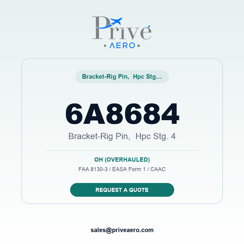 P/N 6A8684 BRACKET-RIG PIN, HPC STG. 4 6A8684 BRACKET-RIG PIN, HPC STG. 4 – Privé Aero