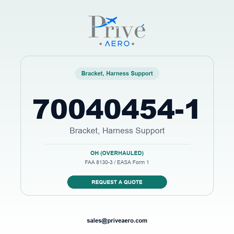 P/N 70040454-1 Bracket, Harness Support 70040454-1 Bracket, Harness Support – Privé Aero