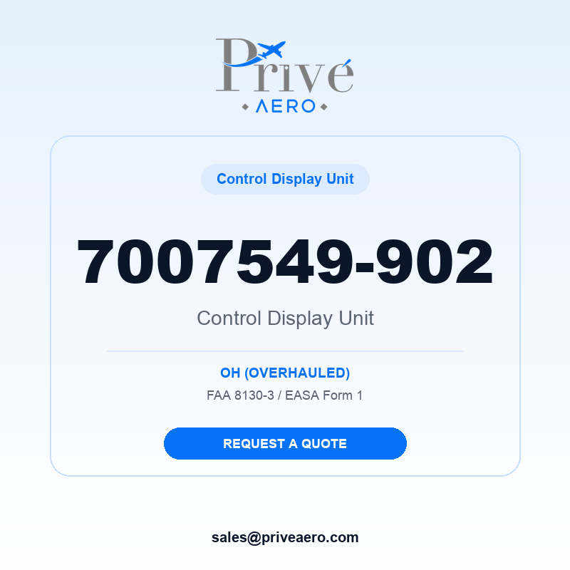 P/N 7007549-902 Control Display Unit 7007549-902 Control Display Unit – Privé Aero