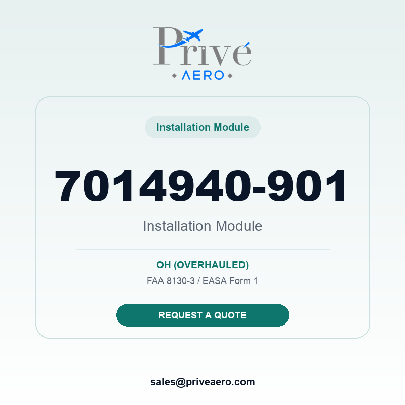 P/N 7014940-901 Installation Module 7014940-901 Installation Module – Privé Aero