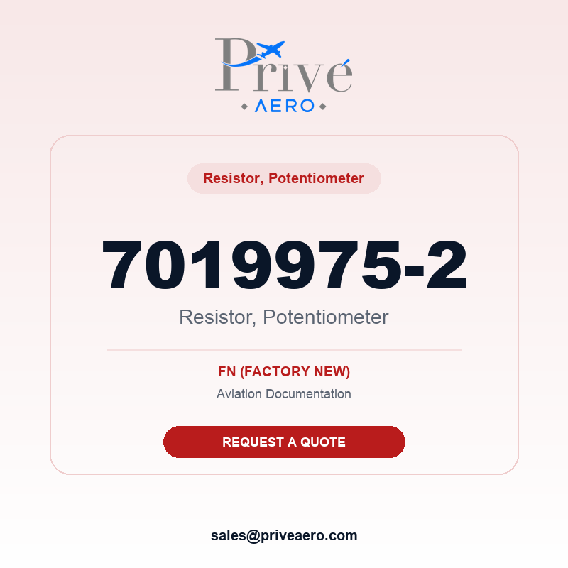 P/N 7019975-2 Resistor, Potentiometer 7019975-2 Resistor, Potentiometer – Privé Aero