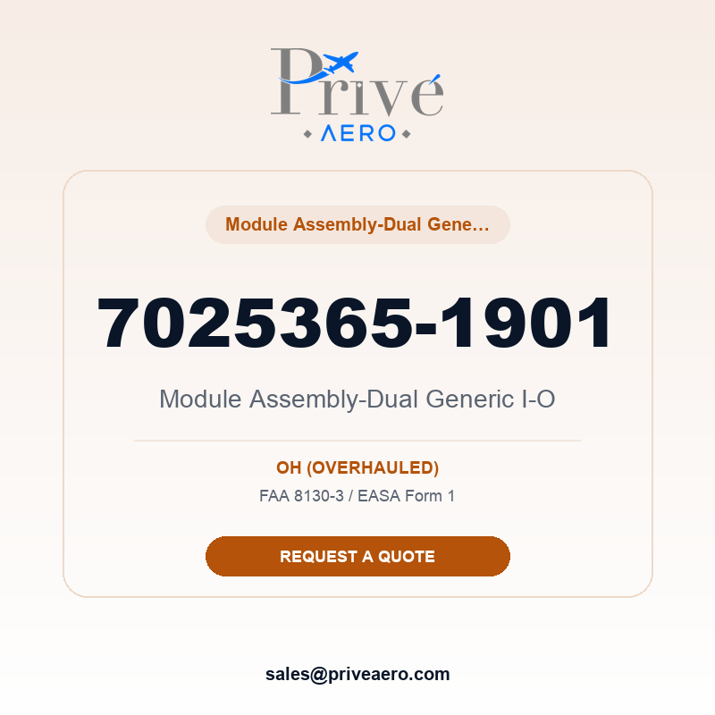 P/N 7025365-1901 Module Assembly-dual Generic I-o 7025365-1901 Module Assembly-dual Generic I-o – Privé Aero