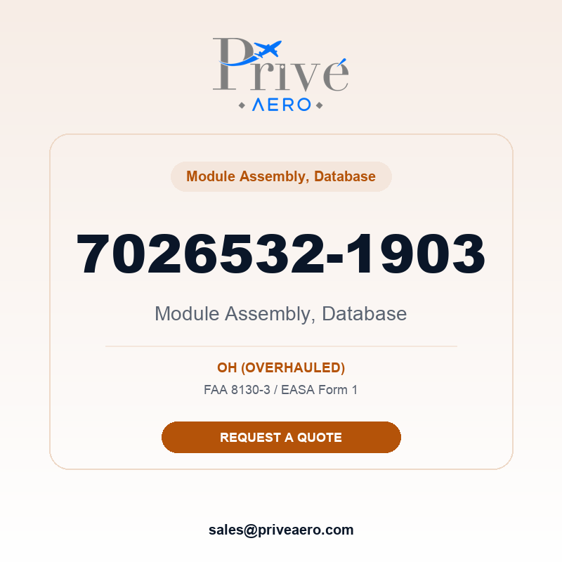 P/N 7026532-1903 Module Assembly, Database 7026532-1903 Module Assembly, Database – Privé Aero