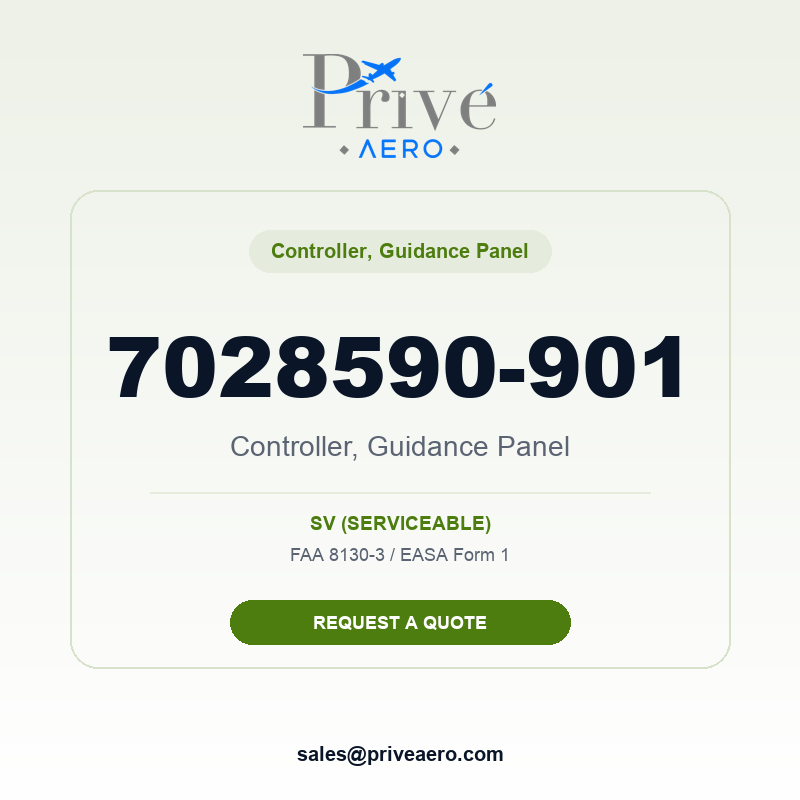P/N 7028590-901 Controller, Guidance Panel 7028590-901 Controller, Guidance Panel – Privé Aero