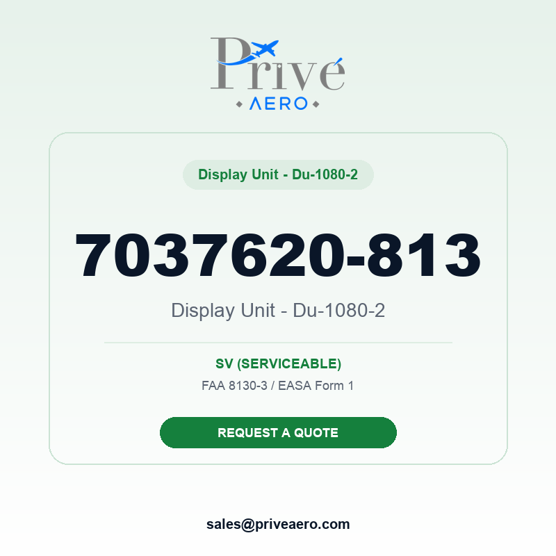 P/N 7037620-813 Display Unit - Du-1080-2 7037620-813 Display Unit - Du-1080-2 – Privé Aero