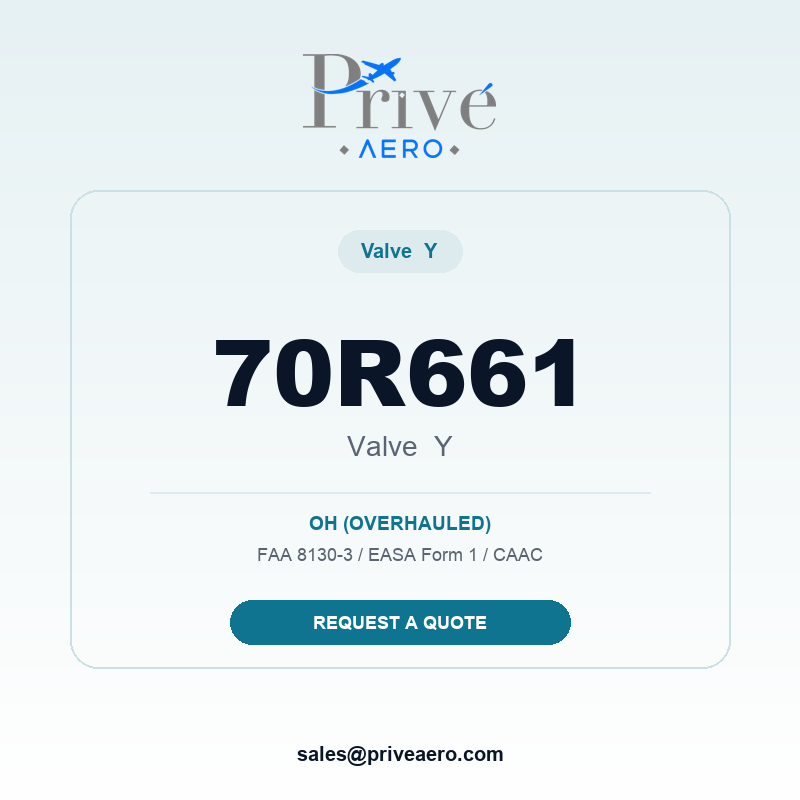 P/N 70R661 VALVE Y 70R661 VALVE Y – Privé Aero