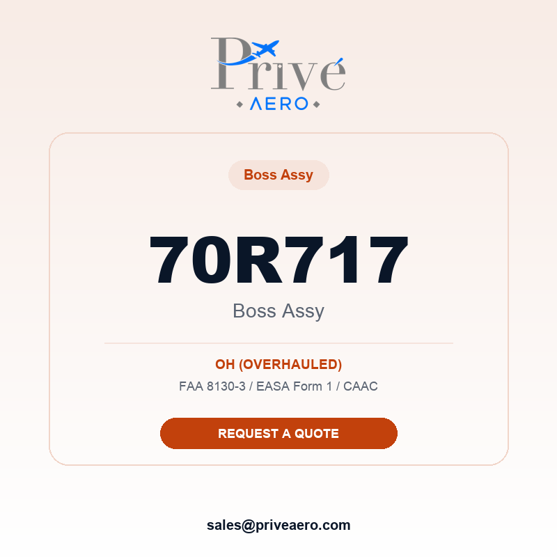 P/N 70R717 BOSS ASSY 70R717 BOSS ASSY – Privé Aero