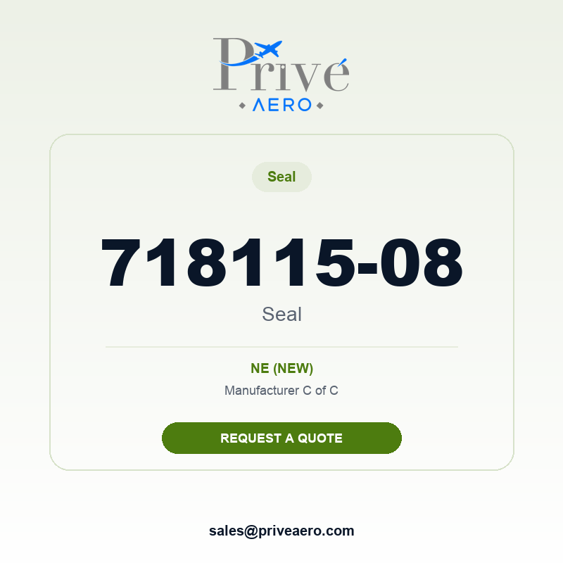P/N 718115-08 Seal 718115-08 Seal – Privé Aero