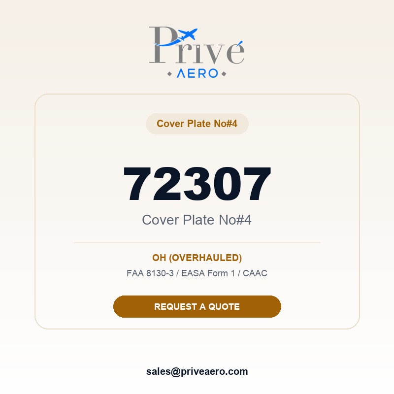 P/N 72307 COVER PLATE NO#4 72307 COVER PLATE NO#4 – Privé Aero