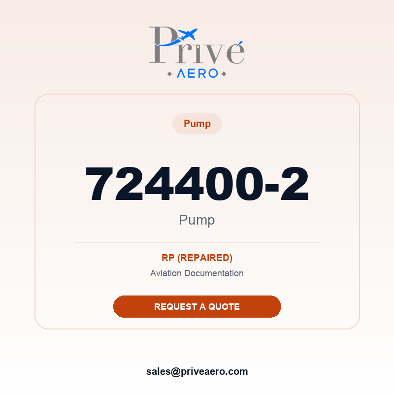 P/N 724400-2 Pump 724400-2 Pump – Privé Aero