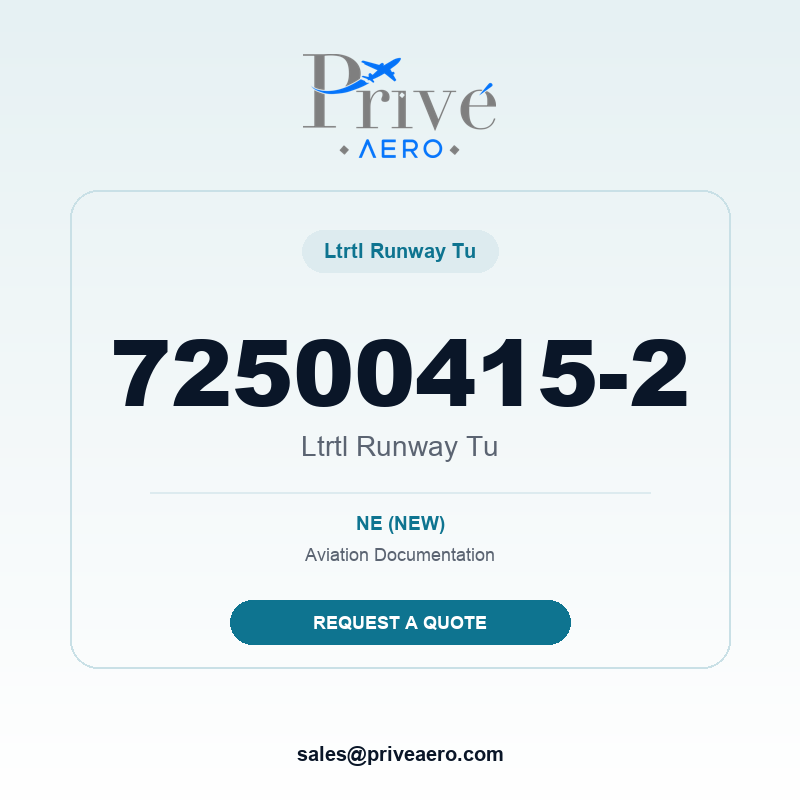 P/N 72500415-2 Ltrtl Runway Tu 72500415-2 Ltrtl Runway Tu – Privé Aero