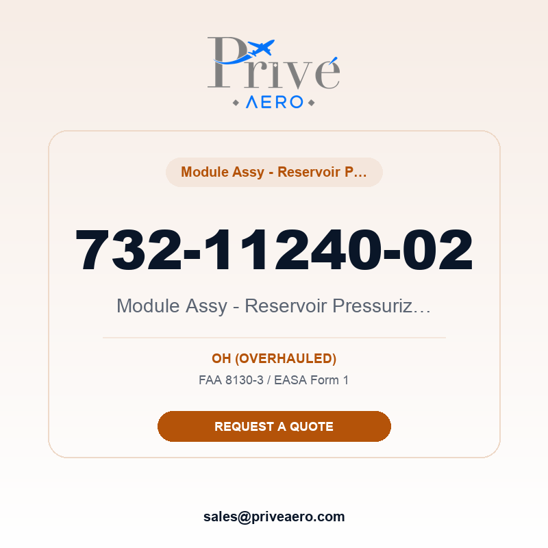P/N 732-11240-02 Module ASSY - Reservoir Pressurization 732-11240-02 Module ASSY - Reservoir Pressurization – Privé Aero