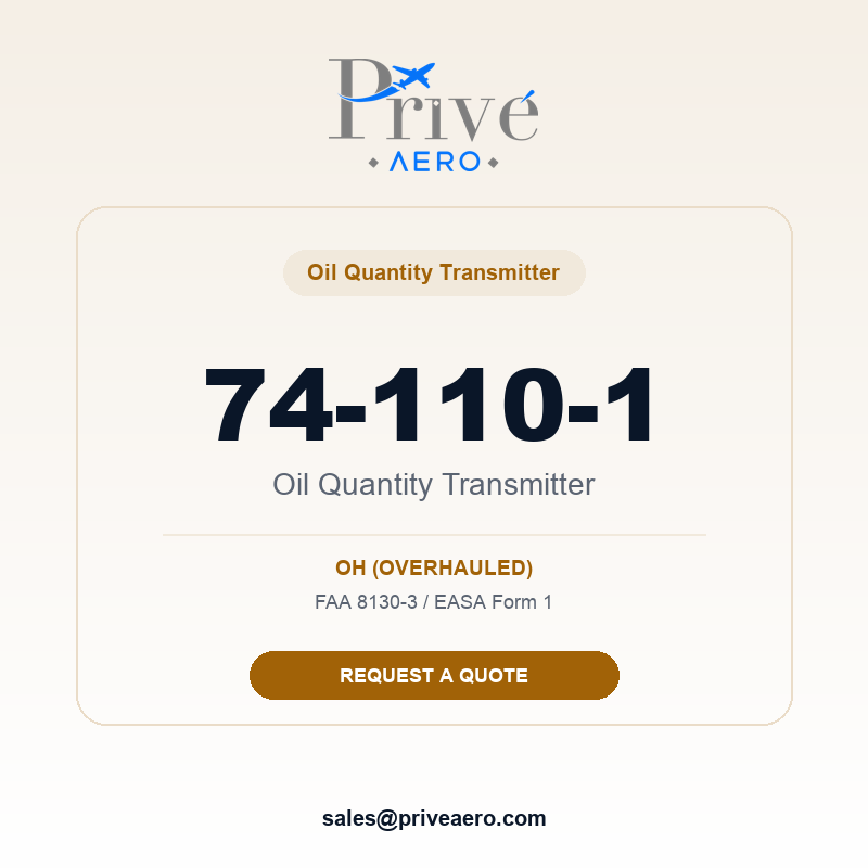 P/N 74-110-1 Oil Quantity Transmitter 74-110-1 Oil Quantity Transmitter – Privé Aero