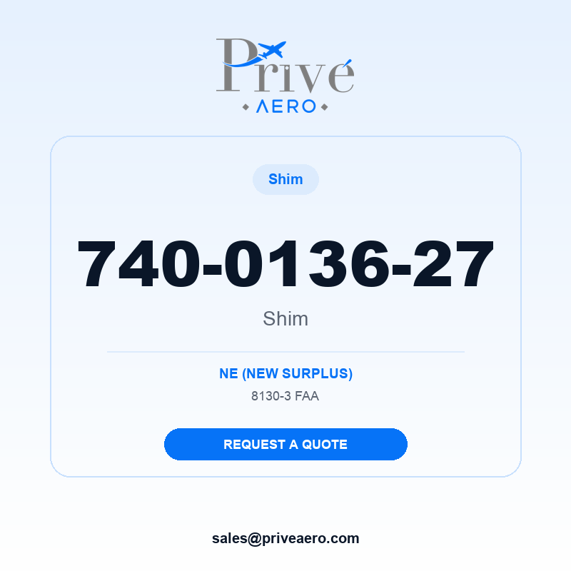P/N 740-0136-27 SHIM 740-0136-27 SHIM – Privé Aero