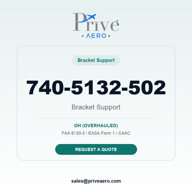 P/N 740-5132-502 BRACKET SUPPORT 740-5132-502 BRACKET SUPPORT – Privé Aero