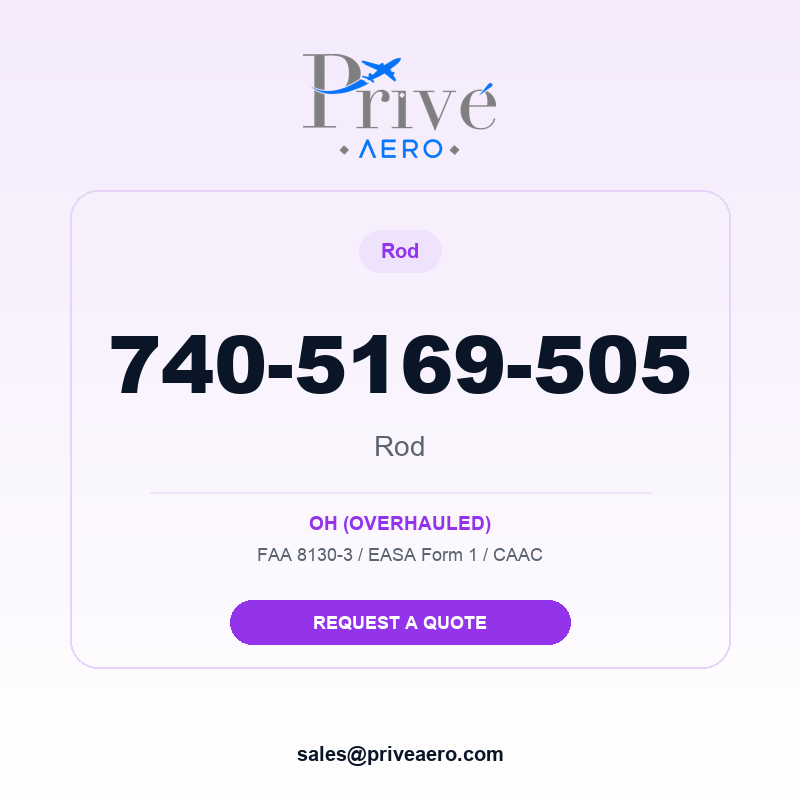 P/N 740-5169-505 ROD 740-5169-505 ROD – Privé Aero
