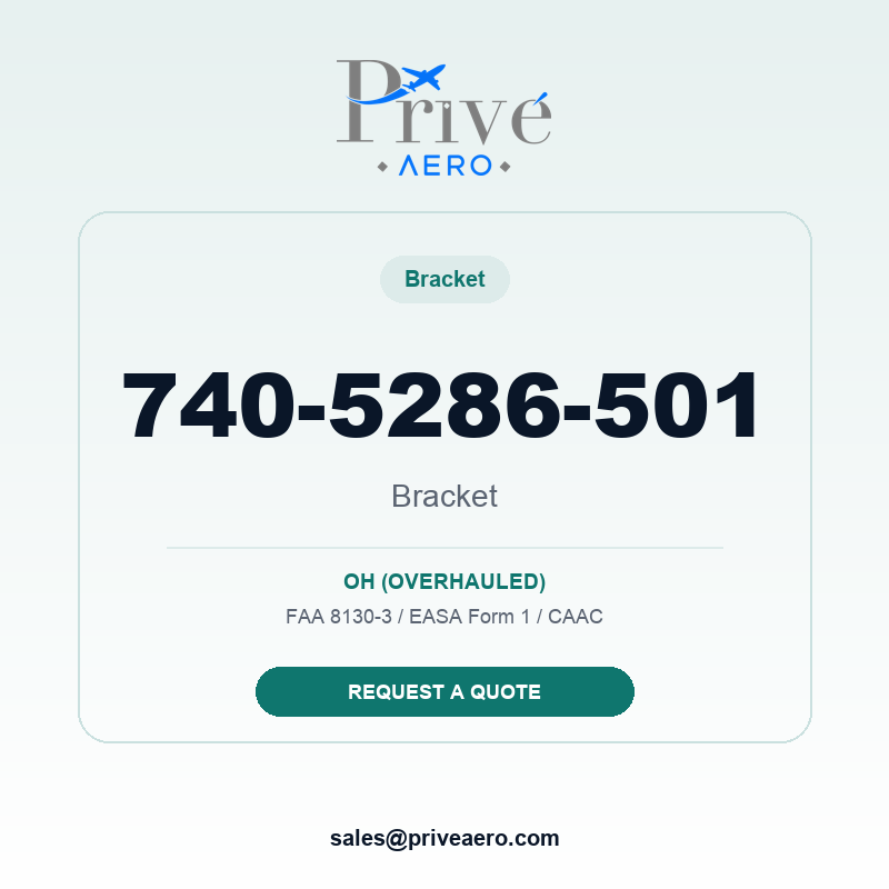 P/N 740-5286-501 BRACKET 740-5286-501 BRACKET – Privé Aero