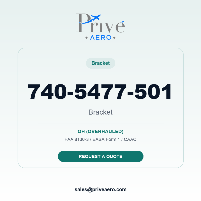 P/N 740-5477-501 BRACKET 740-5477-501 BRACKET – Privé Aero