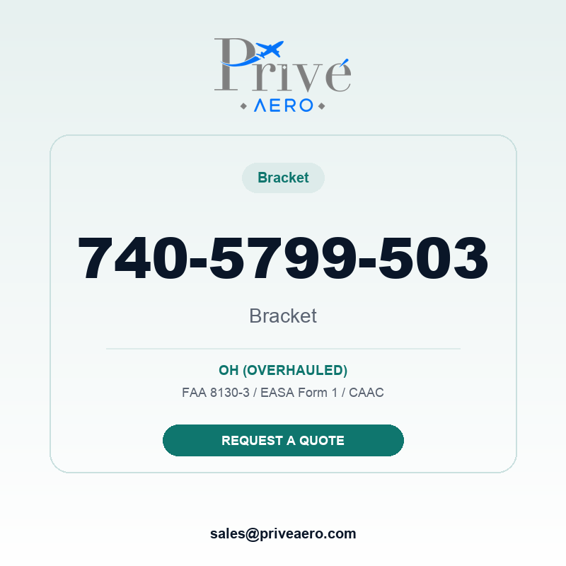 P/N 740-5799-503 BRACKET 740-5799-503 BRACKET – Privé Aero