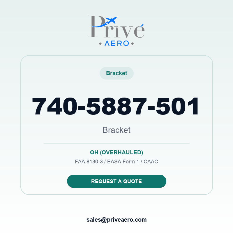 P/N 740-5887-501 BRACKET 740-5887-501 BRACKET – Privé Aero