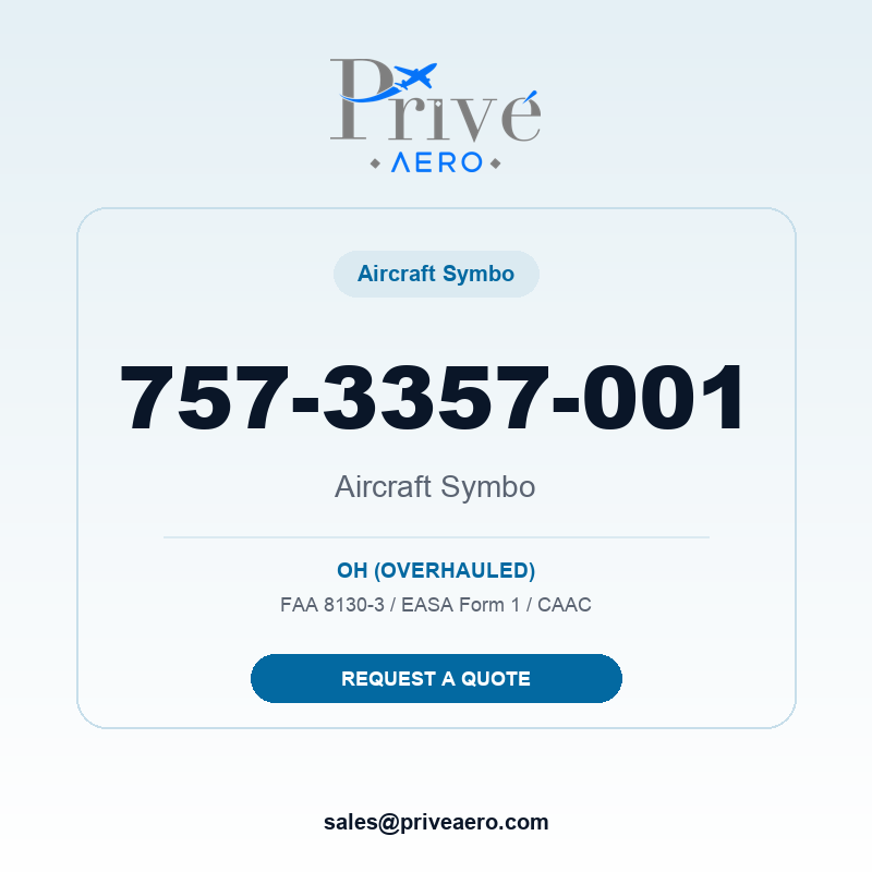 P/N 757-3357-001 AIRCRAFT SYMBO 757-3357-001 AIRCRAFT SYMBO – Privé Aero