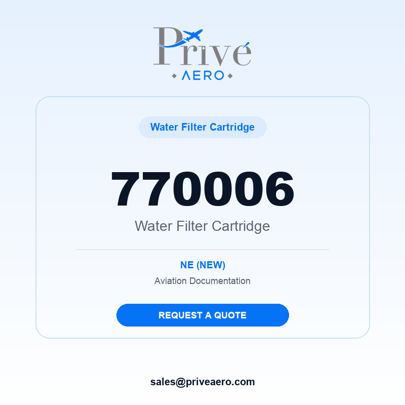 P/N 770006 Water Filter Cartridge 770006 Water Filter Cartridge – Privé Aero